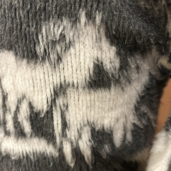 Horses Print Fuzzy Sweater Hooded Jacket - Picture 3 of 9